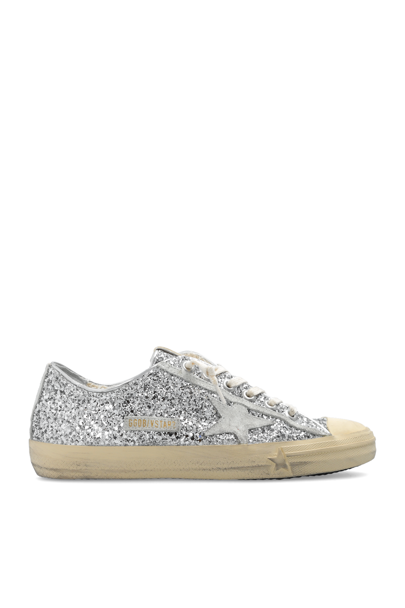 Silver glitter clearance golden goose sneakers